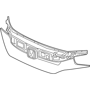 Honda 71121-TEG-J01 Base, Front Grille