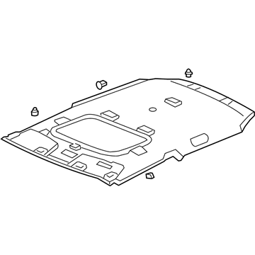 Honda 83200-S5S-E20ZA Lining Assy., Roof *NH220L* (Sunroof) (CLEAR GRAY)