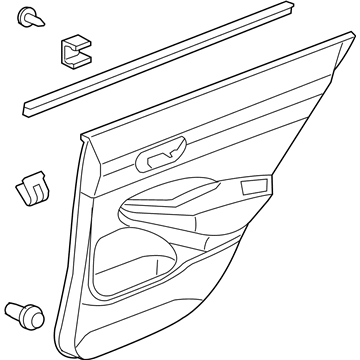 Honda 83703-SNC-A01ZA Lining, R. RR. Door (Lower) (Typec) (Blue)