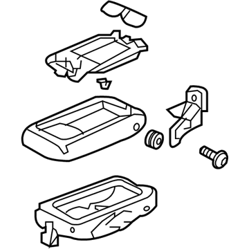 Honda 81780-S9V-A31ZA Table Assy., L. Middle Seat Center *G59L* (LEA) (MEDIUM FERN)