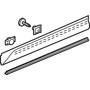 Honda 75332-TP6-A01ZG Garnish Assy., L. FR. Door (Lower) *R525P* (TANGO RED PEARL)