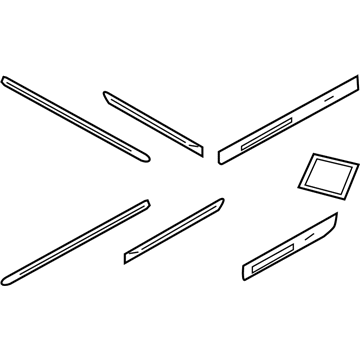 Honda Crosstour Door Moldings - 08P05-TP6-1D0