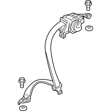 Honda 04824-TE0-A00ZB Tongue Set, Right Rear Seat Belt (Outer) (Light Cream Ivory)