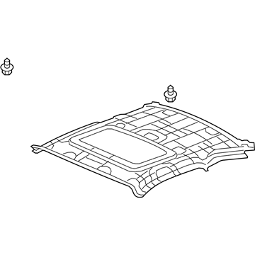 Honda 83200-TR3-A51ZD Lining Assy., Roof *NH167L* (Sunroof) (GRAPHITE BLACK)