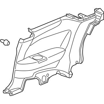 Honda 83780-SDN-A01ZB Lining Assy., L. RR. Side *YR239L* (KI IVORY)