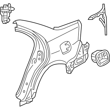 Honda 04636-SDC-A80ZZ Panel Set, R. RR. (Outer) (DOT)