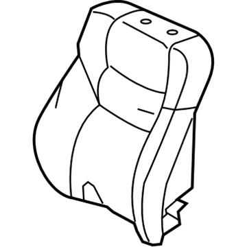 Honda 81121-SVB-A41ZA Cover, Right Front Seat-Back Trim (Graphite Black) (Side Airbag)