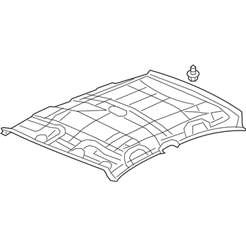 Honda 83200-TR0-A21ZB Lining Assy., Roof *NH686L* (WARM GRAY)