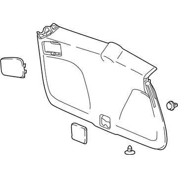 Honda 84431-TLA-A11ZA Lining Assy., Tailgate (Lower)*NH900L* (DEEP BLACK)