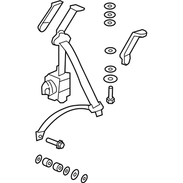 Honda 04828-TK6-A01ZA Tongue Set, Left Rear Seat Belt (Outer) (Graphite Black)