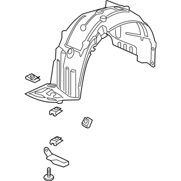 Honda 74101-TBA-A00 Fender Right, Front Inner