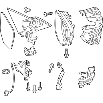 Honda 76258-TGG-A42 Mirror Sub-Assembly, Driver Side (R.C.)