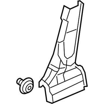 Honda 84171-TR3-A11ZA Garnish Assy., L. Center Pillar (Lower) *NH167L* (GRAPHITE BLACK)