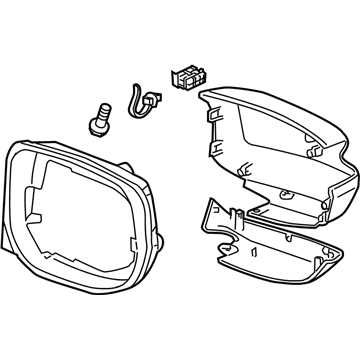 Honda 76205-TM8-G21ZB Housing Set, Passenger Side (Neutron Blue Metallic) (Side Turn)