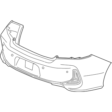 Honda 71500-T3L-A60ZZ Face Assembly, Rear Bumper