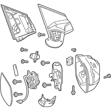 Honda 76258-T0A-A22 Set Driver Side, Mirror Assembly