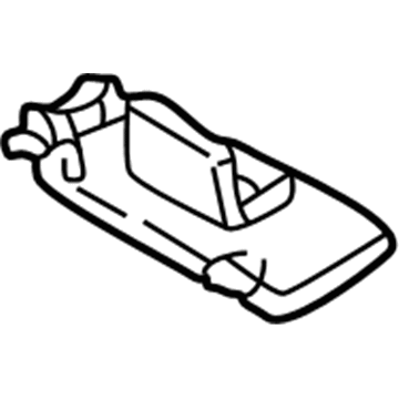 Honda 83230-S84-A13ZB Sunvisor Assembly, Passenger Side (Pale Quartz) (Mirror)