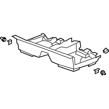 Honda 83302-TE0-A11ZA Carpet Assy., RR. Floor *NH167L* (GRAPHITE BLACK)