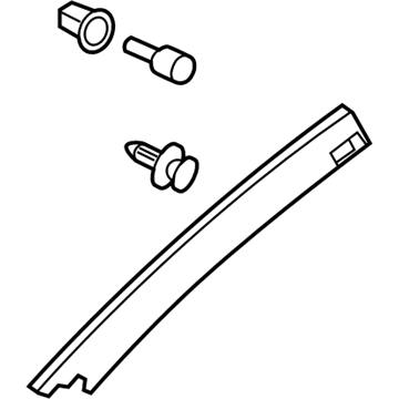 Honda 84151-T2A-Y01ZB Garnish Assy., L. FR. Pillar *NH882L* (PLATINUM GRAY)