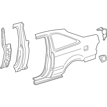 Honda 04636-S02-A02ZZ Panel Set, R. RR. (Outer)