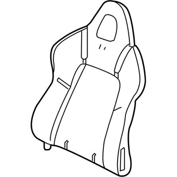 Honda 81122-S2A-J12 Pad & Frame, R. FR. Seat-Back