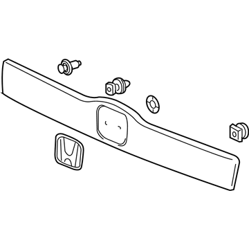 Honda 74890-TM8-A01ZD Garnish Assembly, Rear License (Crystal Black Pearl)