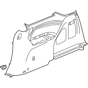 Honda 84623-THR-A11ZA Base Assy., R. RR. Side Lining*NH900L* (DEEP BLACK)