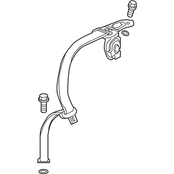 Honda 04828-TS8-A00ZC Tongue Set, Left Rear Seat Belt (Outer) (Olive)