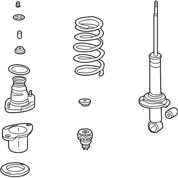 Honda 52620-SCV-A91 Shock Absorber Assembly, Left Rear