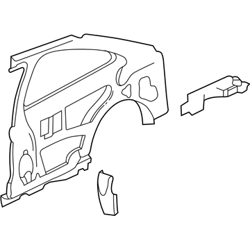 Honda 64700-S02-A01ZZ Panel, L. RR. Inside