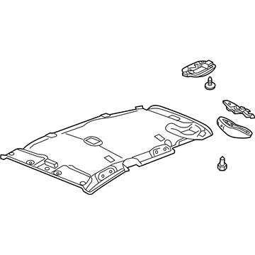 Honda 83200-TK6-A13ZB Lining Assy., Roof *NH556L* (GRAY)