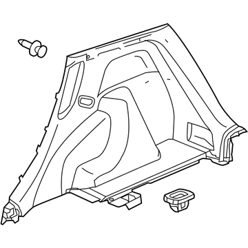 Honda 84651-TAR-Z03ZA Lining Assy., L. Trunk Side *NH900L* (DEEP BLACK)