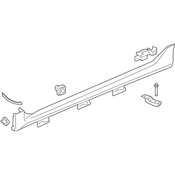 Honda 71850-TEG-A01ZD Garnish Assy., L. Side Sill *NH797M* (MODERN STEEL METALLIC)