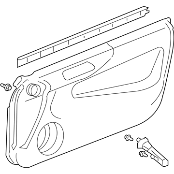 Honda 83500-S3Y-A03ZB Lining Assy., R. FR. Door *YR233L* (TITANIUM)