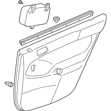 Honda 83783-S01-A01ZA Lining, L. RR. Door *NH178L* (EXCEL CHARCOAL)