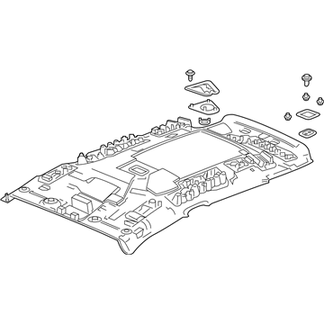 Honda 83200-T5R-A61ZA Lining Assy., Roof *NH882L* (PLATINUM GRAY)