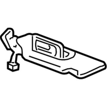 Honda 83230-SDA-A11ZB Sunvisor Assembly, Passenger Side (Ivory) (Mirror)