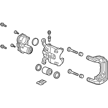 Honda 43019-TRW-A02 Caliper Sub-Assembly, Left Rear