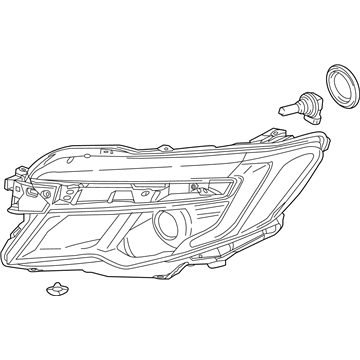 Honda 33150-TG7-A21 Headlight Assembly, Driver Side (Stanley)