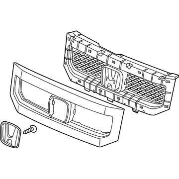 Honda 75100-SCV-A51ZC Grille Assembly, Front (Polished Metal Metallic)