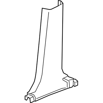 Honda 84171-TG7-A01ZA Garnish, L. Center Pillar (Lower) *NH900L* (DEEP BLACK)