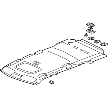 Honda 83200-SCA-A90ZB Lining Assy., Roof *YR239L* (Sunroof) (KI IVORY)