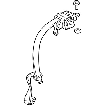 Honda 04829-TA0-A02ZB Tongue Set, Rear Seat Belt Center (Atlas Gray)