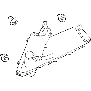 Honda 84111-SZT-A01ZB Garnish Assy., R. Center Pillar *NH361L* (GRAY)