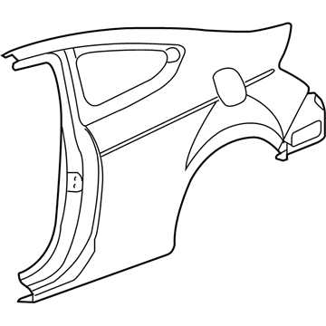 Honda 04646-TE0-A90ZZ Panel Set, L. RR. (Outer) (DOT)