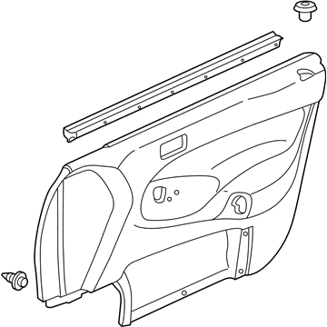 Honda 83533-S01-A21ZA Lining, R. FR. Door *NH178L* (Power Window) (EXCEL CHARCOAL)