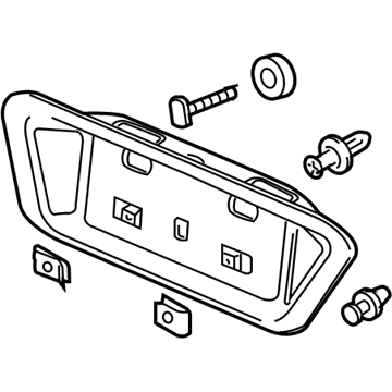 Honda 74890-SDA-A01ZJ Garnish Assembly, Rear License (Carbon Bronze Pearl)