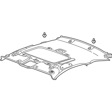 Honda 83200-TE0-A11ZA Lining Assy., Roof *NH686L* (Sunroof) (QP LIGHT WARM GRAY)