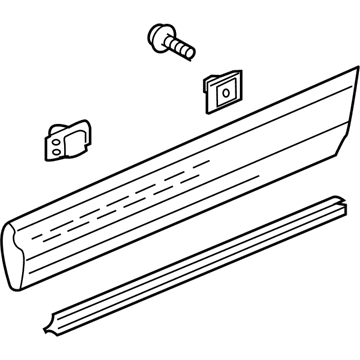 Honda 75333-TP6-A01ZB Garnish Assy., L. RR. Door (Lower) *G532M* (OPAL SAGE METALLIC)