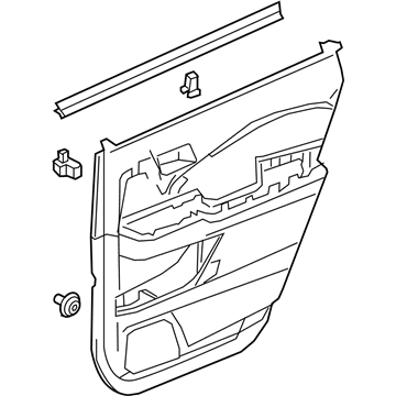 Honda 83701-TG7-A21ZC Lining, R. RR. Door Assy. (Lower) *NH836L* (WISTERIA LIGHT GRAY)